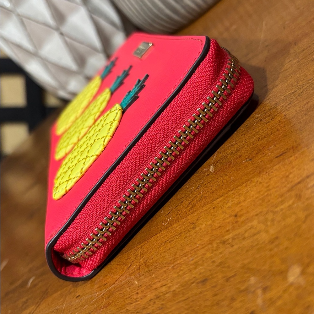 Kate Spade Novelty How Refreshing Neda Pineapple Continental Wallet NWT - Picture 7 of 17